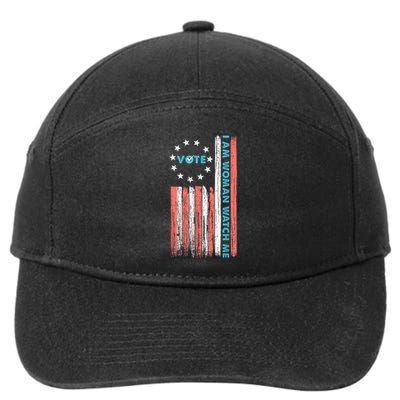 I Am Woman Watch Me Vote 2024 7-Panel Snapback Hat