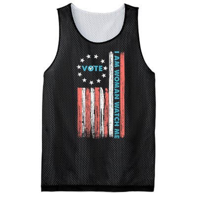 I Am Woman Watch Me Vote 2024 Mesh Reversible Basketball Jersey Tank