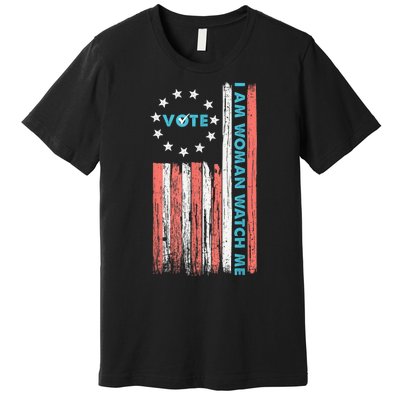 I Am Woman Watch Me Vote 2024 Premium T-Shirt