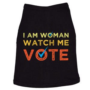 I Am Woman Watch Me Vote 2024 Doggie Tank