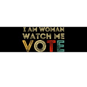 I Am Woman Watch Me Vote 2024 Bumper Sticker