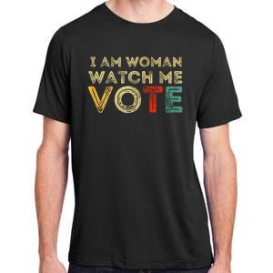 I Am Woman Watch Me Vote 2024 Adult ChromaSoft Performance T-Shirt