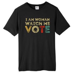 I Am Woman Watch Me Vote 2024 Tall Fusion ChromaSoft Performance T-Shirt