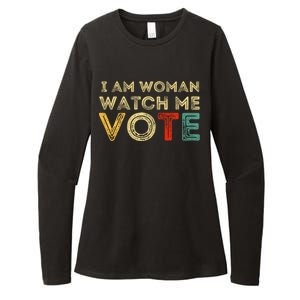 I Am Woman Watch Me Vote 2024 Womens CVC Long Sleeve Shirt