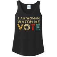 I Am Woman Watch Me Vote 2024 Ladies Essential Tank