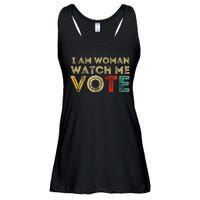 I Am Woman Watch Me Vote 2024 Ladies Essential Flowy Tank