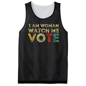 I Am Woman Watch Me Vote 2024 Mesh Reversible Basketball Jersey Tank