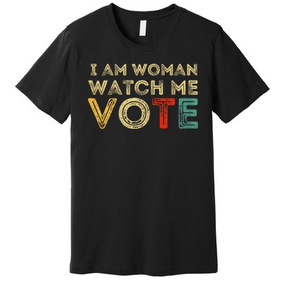 I Am Woman Watch Me Vote 2024 Premium T-Shirt