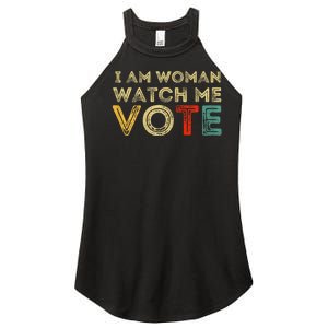 I Am Woman Watch Me Vote 2024 Women's Perfect Tri Rocker Tank