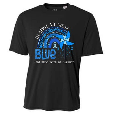 In April We Wear Blue For Child Abuse Prevention Awarenes Gifts Cooling Performance Crew T-Shirt