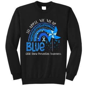 In April We Wear Blue For Child Abuse Prevention Awarenes Gifts Sweatshirt