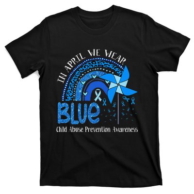 In April We Wear Blue For Child Abuse Prevention Awarenes Gifts T-Shirt