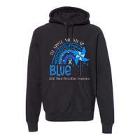 In April We Wear Blue For Child Abuse Prevention Awarenes Gifts Premium Hoodie