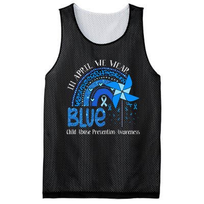 In April We Wear Blue For Child Abuse Prevention Awarenes Gifts Mesh Reversible Basketball Jersey Tank