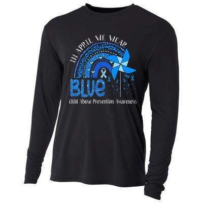 In April We Wear Blue For Child Abuse Prevention Awarenes Gifts Cooling Performance Long Sleeve Crew