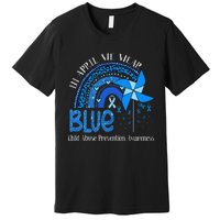 In April We Wear Blue For Child Abuse Prevention Awarenes Gifts Premium T-Shirt