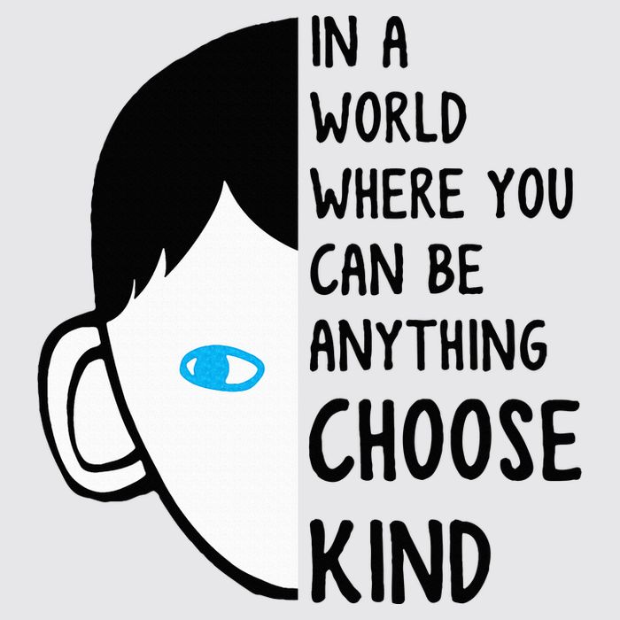 In A World Where You Can Be Anything Choose Kind Womens Funnel Neck Pullover Hood