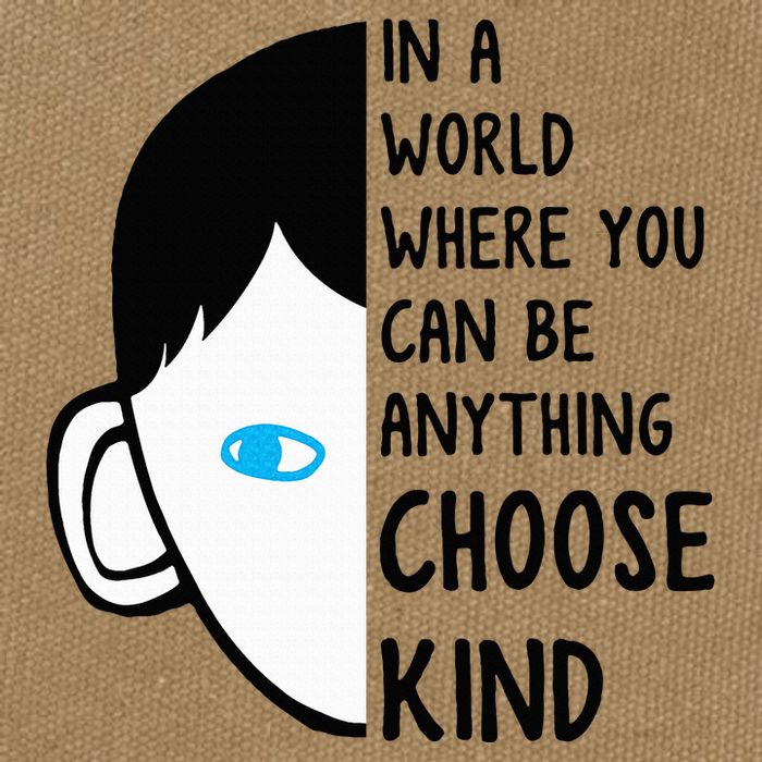 In A World Where You Can Be Anything Choose Kind Cotton Canvas Backpack