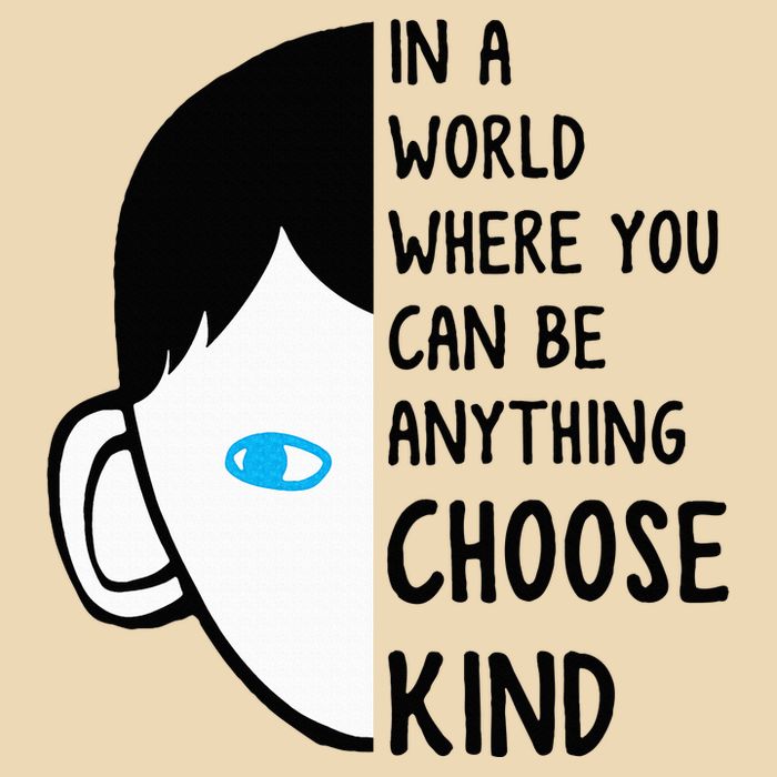 In A World Where You Can Be Anything Choose Kind Drawstring Bag