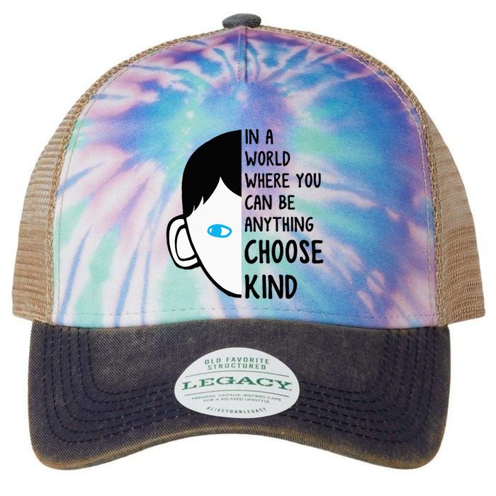 In A World Where You Can Be Anything Choose Kind Legacy Tie Dye Trucker Hat