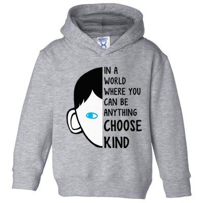 In A World Where You Can Be Anything Choose Kind Toddler Hoodie