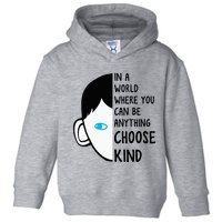 In A World Where You Can Be Anything Choose Kind Toddler Hoodie