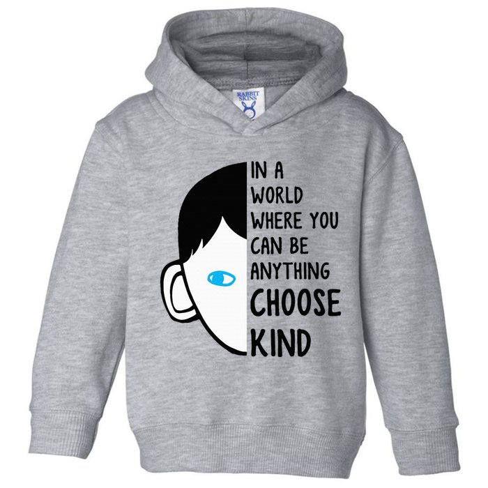 In A World Where You Can Be Anything Choose Kind Toddler Hoodie