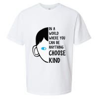 In A World Where You Can Be Anything Choose Kind Sueded Cloud Jersey T-Shirt