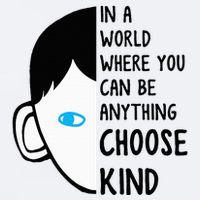 In A World Where You Can Be Anything Choose Kind Sueded Cloud Jersey T-Shirt