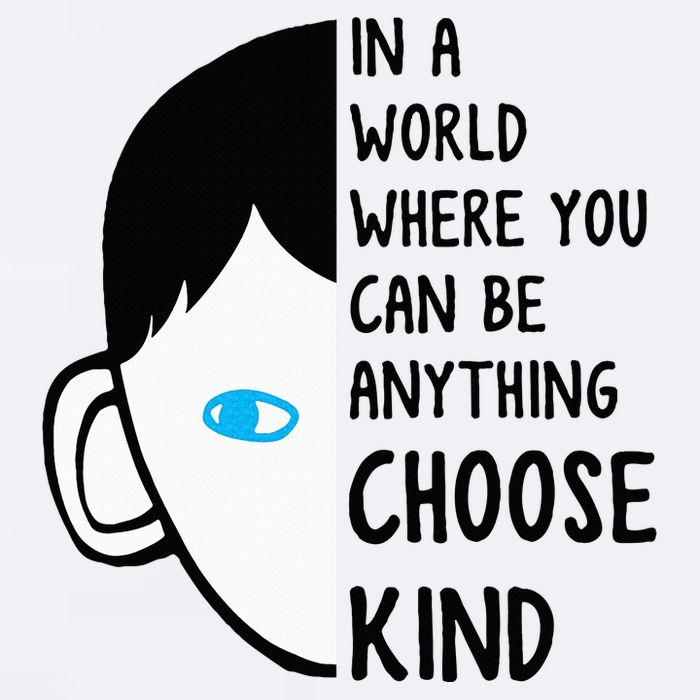 In A World Where You Can Be Anything Choose Kind Sueded Cloud Jersey T-Shirt