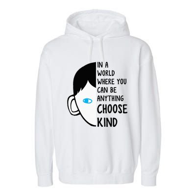 In A World Where You Can Be Anything Choose Kind Garment-Dyed Fleece Hoodie