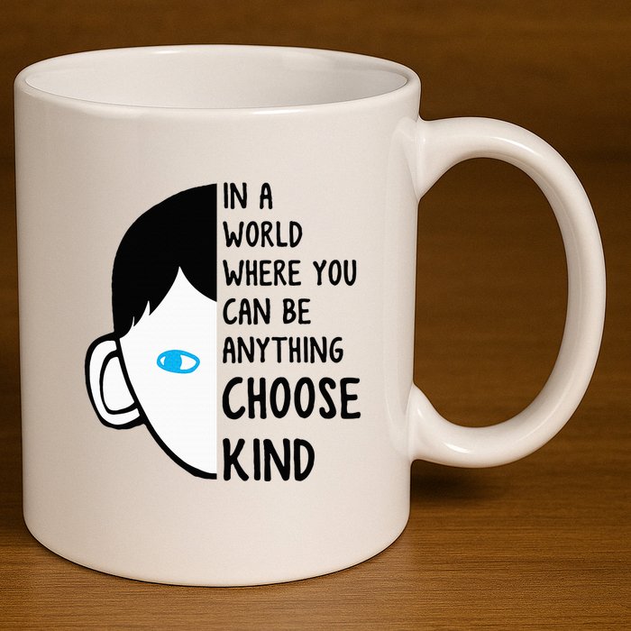 In A World Where You Can Be Anything Choose Kind 11oz C Handle Ceramic Mug