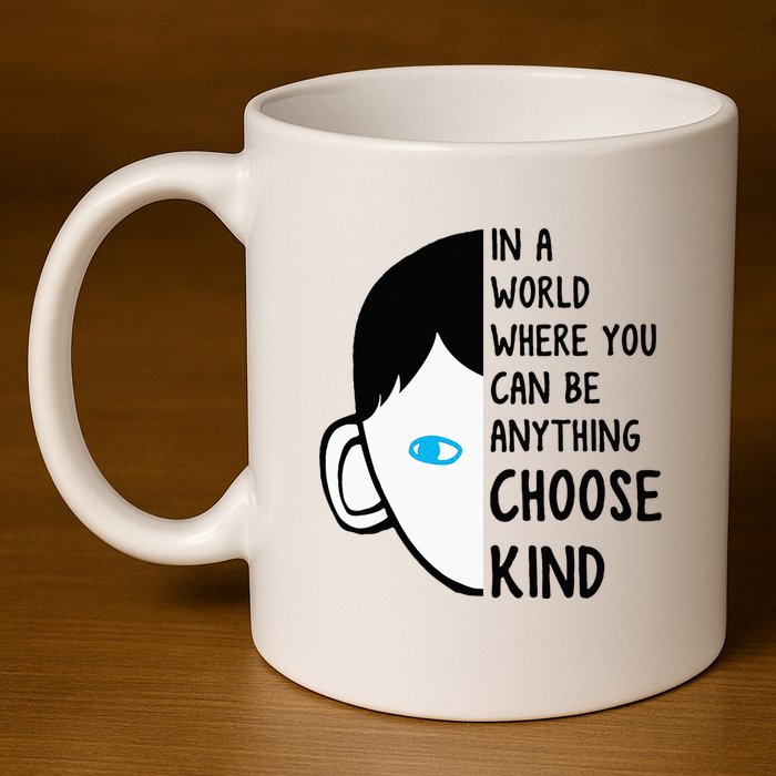In A World Where You Can Be Anything Choose Kind 11oz C Handle Ceramic Mug