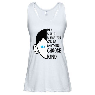 In A World Where You Can Be Anything Choose Kind Ladies Essential Flowy Tank