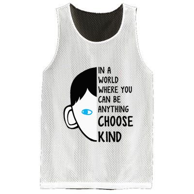 In A World Where You Can Be Anything Choose Kind Mesh Reversible Basketball Jersey Tank