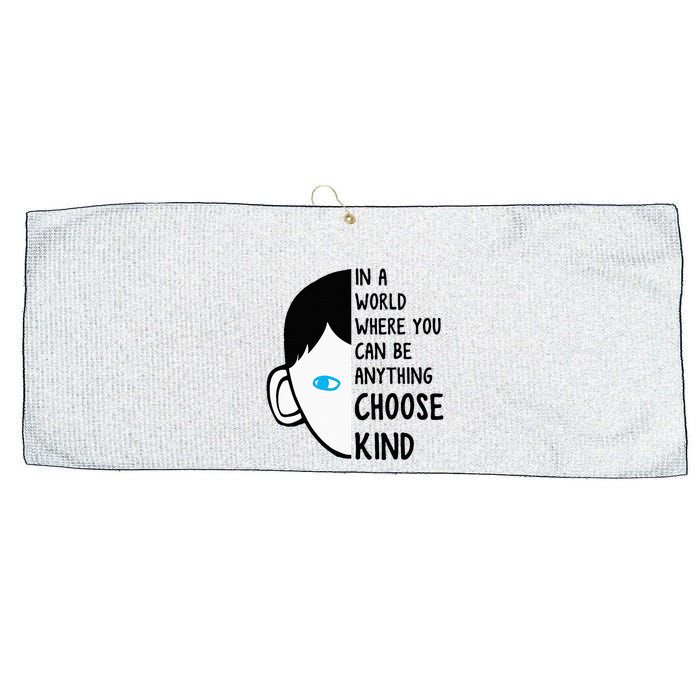 In A World Where You Can Be Anything Choose Kind Large Microfiber Waffle Golf Towel