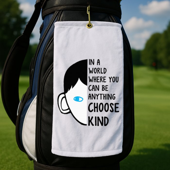 In A World Where You Can Be Anything Choose Kind Golf Towel