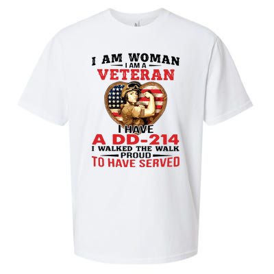 I Am Woman Veteran I Have A đ 214 I Walked The Walk To Have Served Sueded Cloud Jersey T-Shirt