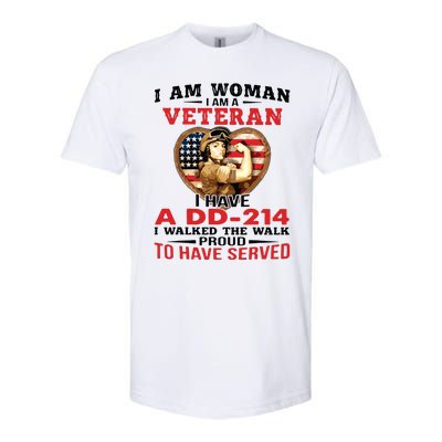 I Am Woman Veteran I Have A đ 214 I Walked The Walk To Have Served Softstyle CVC T-Shirt