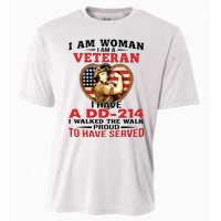 I Am Woman Veteran I Have A đ 214 I Walked The Walk To Have Served Cooling Performance Crew T-Shirt