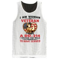 I Am Woman Veteran I Have A đ 214 I Walked The Walk To Have Served Mesh Reversible Basketball Jersey Tank