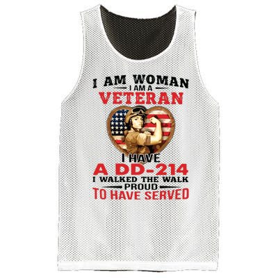 I Am Woman Veteran I Have A đ 214 I Walked The Walk To Have Served Mesh Reversible Basketball Jersey Tank