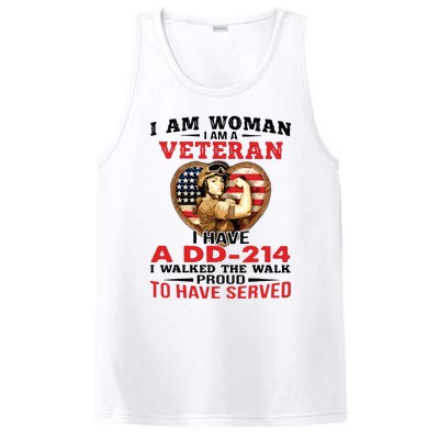 I Am Woman Veteran I Have A đ 214 I Walked The Walk To Have Served PosiCharge Competitor Tank