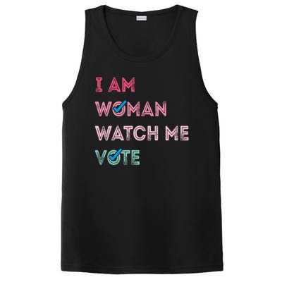 I Am Woman Watch Me Vote 2024 PosiCharge Competitor Tank