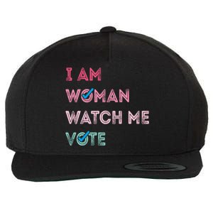 I Am Woman Watch Me Vote 2024 Wool Snapback Cap