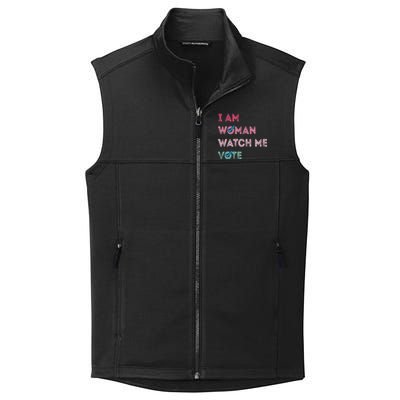 I Am Woman Watch Me Vote 2024 Collective Smooth Fleece Vest