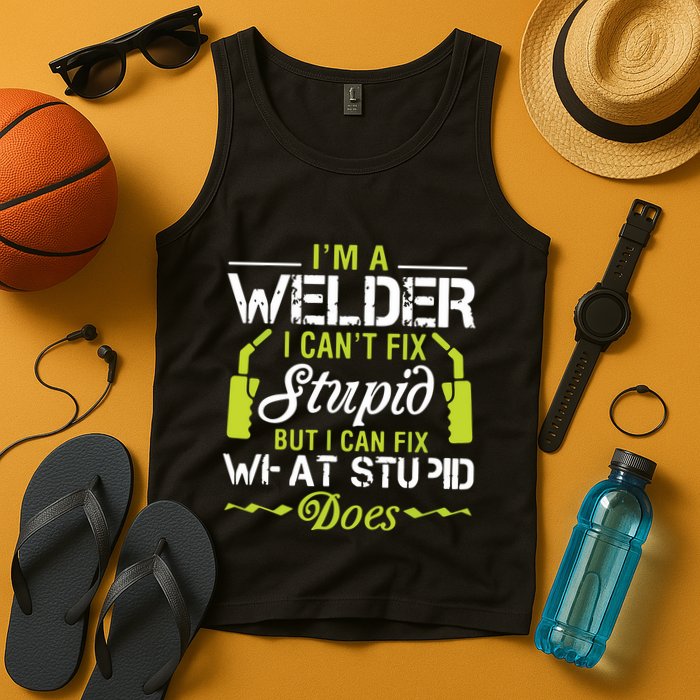 I'm A Welder I Can't Fix Stupid Funny Welding Tee Tank Top