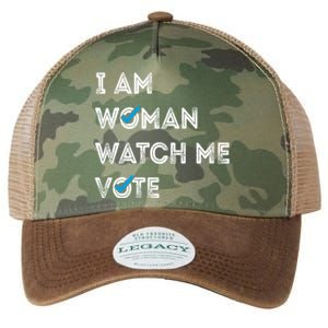 I Am Woman Watch Me Vote 2024 Legacy Tie Dye Trucker Hat