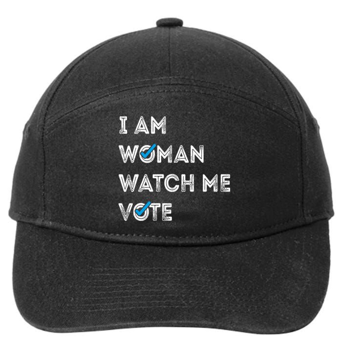 I Am Woman Watch Me Vote 2024 7-Panel Snapback Hat