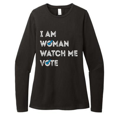 I Am Woman Watch Me Vote 2024 Womens CVC Long Sleeve Shirt